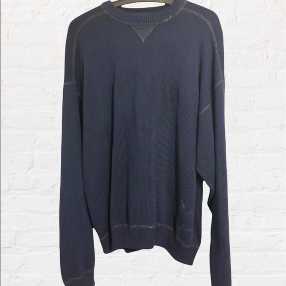 Tommy Hilfiger Urban Outfitters Urban Renewal Oversized Sweater Unisex Navy Blue